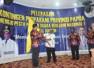 Wagub Klemen Tinal Lepas Peserta Pesparani ke Ambon