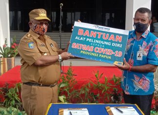 Bantu Pemda Tangani Covid-19, Bank Papua Salurkan 100 Paket APD dan Masker