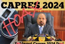 Konten Gubernur Papua Deklarasi Capres 2024, "HOAX"